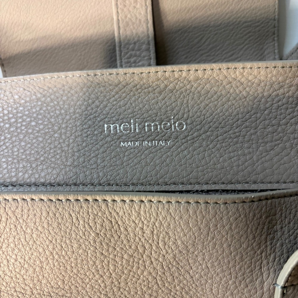 Meli Melo Thela Medium Taupe Cowhide Leather Satchel Shoulder Bag Italy - Picture 9 of 10